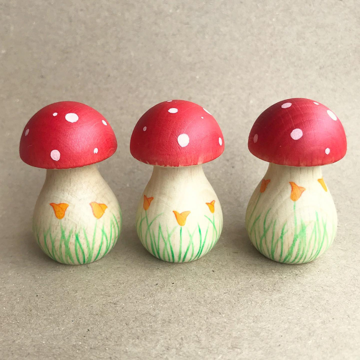 Mushrooms using our Faux Acrylic paints by @littleleifcrafts