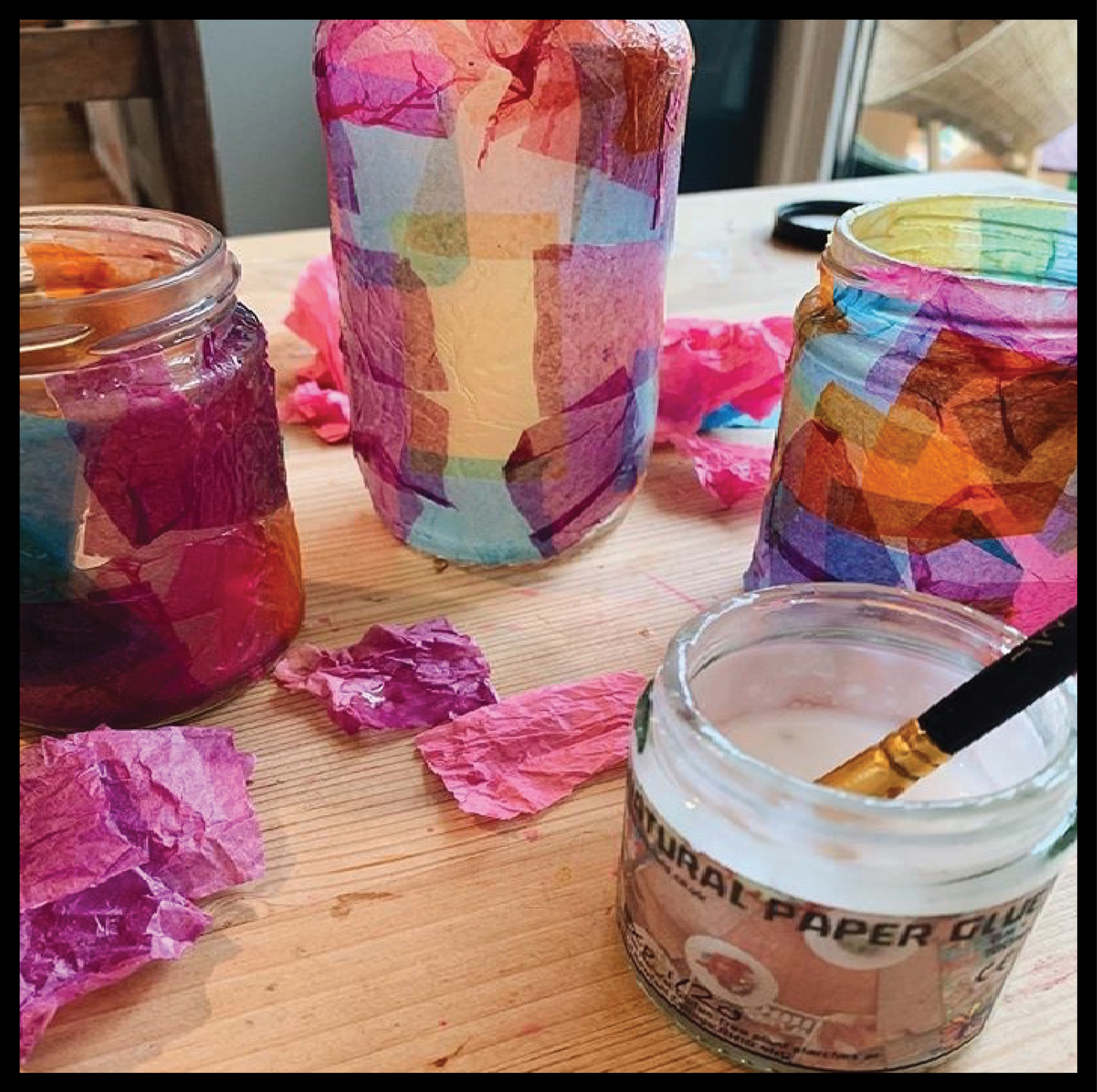 Decoupage using our Paper Glue by @naturalsimplechildhood